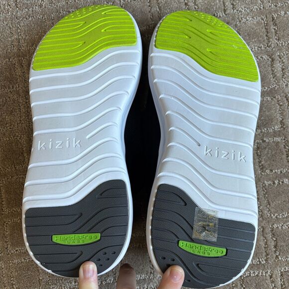 Kizik Athens Athletic Sneaker Mens 9.5 Women 11 Black Slip On Hands Free Comfort - Picture 8 of 9